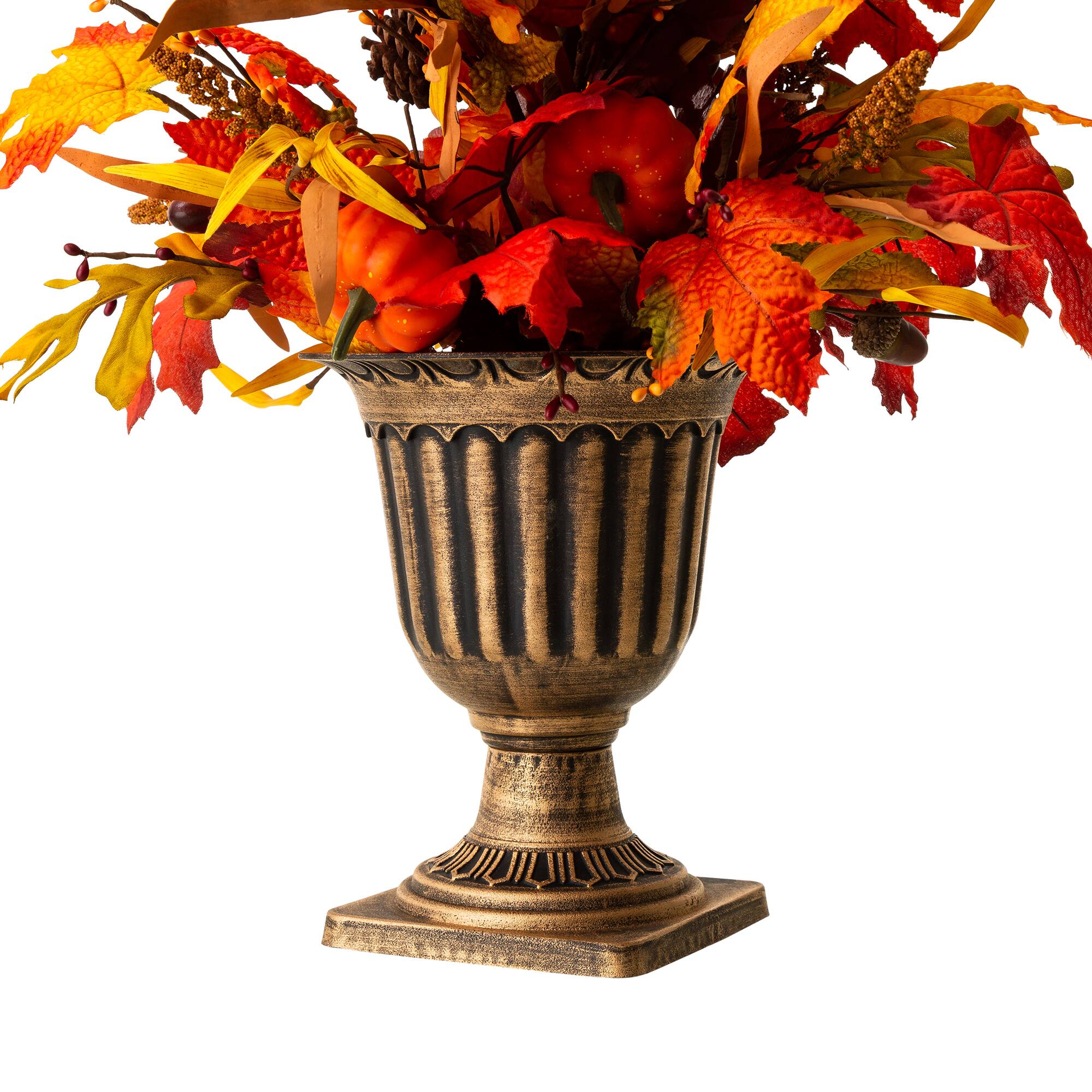 Glitzhome® 3ft. Fall Lighted Maple Leaves Tree in Urn